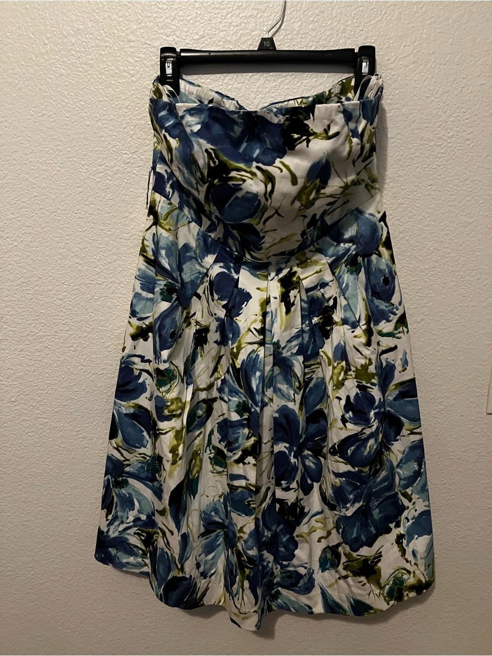 Apt. 9 Strapless Blue & White Floral Midi Dress